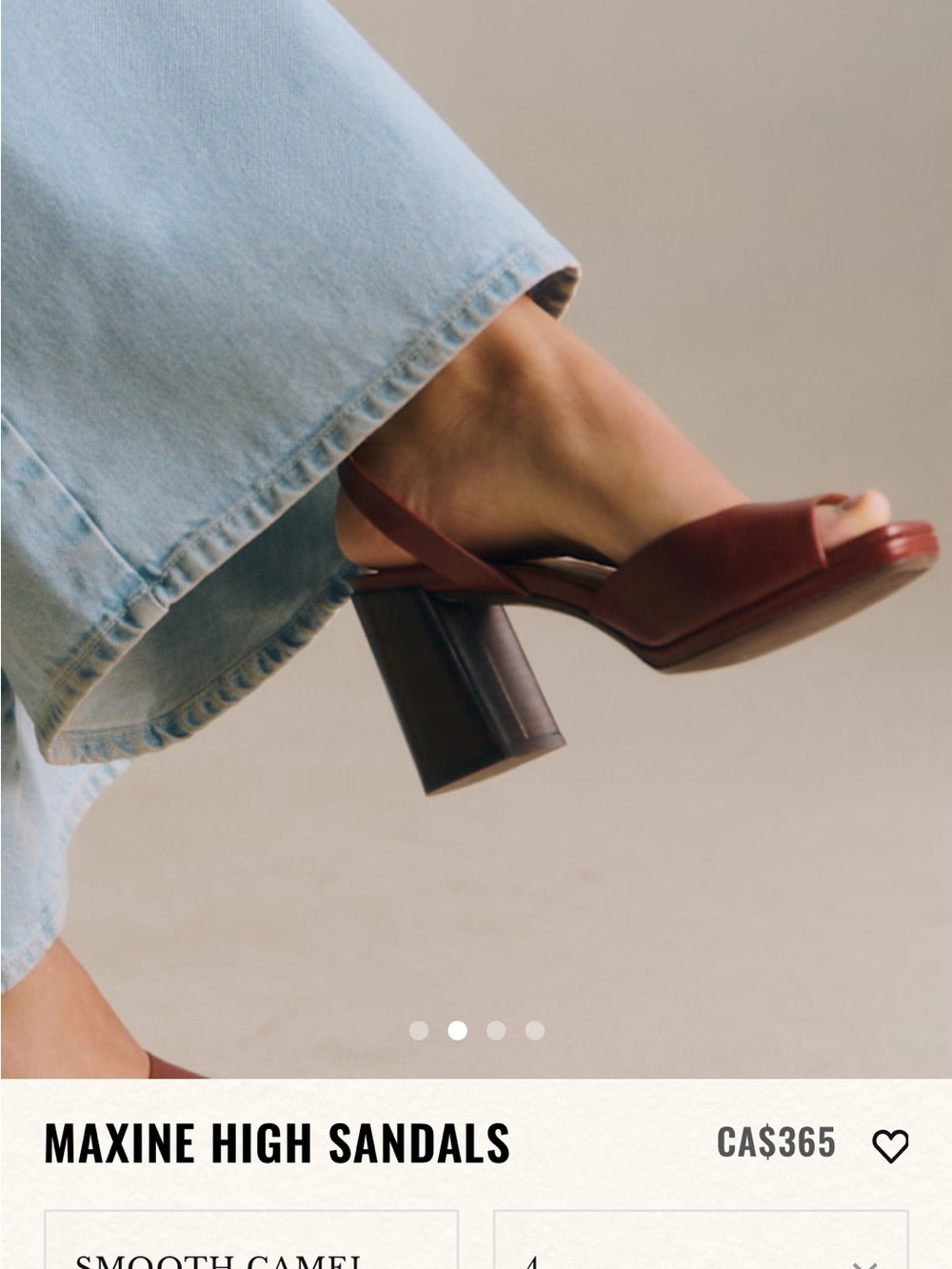 Sezane - MAXINE HIGH SANDALS - Chestnut Leather Heels